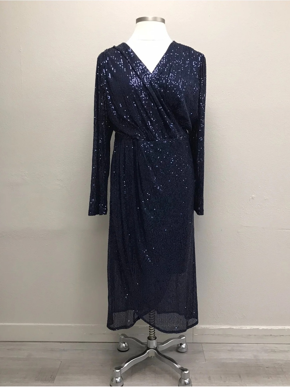 Ivy City Navy Sequin Dress - Size 5X